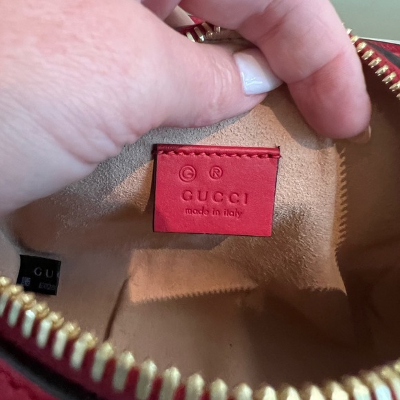 GUCCI GG Supreme Monogram Blooms Mini Boston Navy Blue Hibiscus - Picture 13 of 16